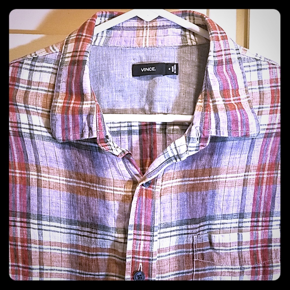 Vince Flannel Size M Button Down Shirt